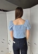 Топ женский с перфорацией однотонный Amisu Голубой 16806 S (укр 42-44) - изображение 9