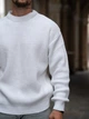 Чоловічий светр теплий вільного крою Oversize білий S - зображення 5