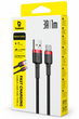 Кабель Baseus Cafule USB-A to Type-C 3A 1 м, Red/Black - изображение 2