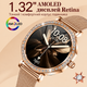Женские смарт-часы Smart Watch AMOLED 1,32″ с Bluetooth-звонками, пульсометром, 2 ремешками, IP68 для Android и iPhone - изображение 2