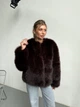Вкорочена еко-шубка "Ліна" Anastasia Herman 44 Коричневий (MS-2771242083) - зображення 1