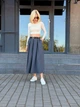 Женская свободная юбка миди с карманами Fashion 42/44 графит - изображение 1