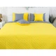 Двустороннее декоративное покрывало Руно Yellow Grey 150х212 см жёлтое - изображение 3