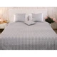 Двустороннее декоративное покрывало Руно Grey Braid 150х212 см серое - изображение 3