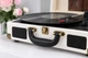 Вініловий програвач Audizio Creamy White з Bluetooth IN-OUT, портативний програвач для вінілових платівок, ретро грамофон у синьому кольорі, з вбудованими колонками БВ - Б/У - изображение 3