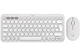 Комплект (компактна мембранна клавіатура, оптична миша) Logitech Pebble 2 Combo Tonal White (бездротовий, Bluetooth, USB-приймач, німецька розкладка) (920-012204) - Б/В - зображення 1