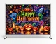 Баннер на Хэллоуин. Halloween "Тыквы, свечи, летучие мыши" размер 2х3м. С люверсами. - изображение 1