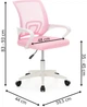 Fotel biurowy Springos HF0074 różowy (5908455316576) - obraz 17