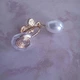 Серьги-клипсы женские без прокола Бабочки с жемчугом - изображение 6