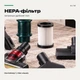 Ручний пилосос для дому Zepline 2600 Вт без мішка з турбощіткою та HEPA фільтром 15 кПа контейнер 1 л зелений - зображення 4