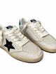 Женские кеды Golden Goose белые из натуральной кожи с черной звездой, перфорацией и ручным пошивом размер 36 - изображение 5