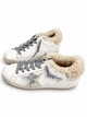 Зимние женские кеды Golden Goose белые из натуральной кожи на шерстяном меху с серебристой звездой размер 38 - изображение 5