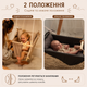 Комплект «Деревʼяна опора + гойдалка Колиханка», бавовна блакитна з потягами (gs-8778) - зображення 10