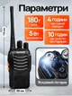 Портативна (бездротова) рація Baofeng BF-888S 5 Вт, до 5 км, FM-радіо, 128 каналів, частота 400–470 MHz - зображення 4
