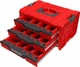 Модульний ящик для інструментів з трьома висувними ящиками Qbrick System PRO Drawer 3 Toolbox Expert Red Ultra - зображення 1