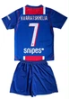 Детская футбольная форма Кварацхелия ПСЖ Kvaratskhelia #7 "PSG" сезон 2026/2027. Основная. Размер 20 (на рост 105-115см) Вышитые эмблемы. Футболка + шорты. - изображение 2