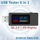 USB тестер струму напруги ємності KEWEISI KWS-V30 QC3.0 / 4-30V / 195W / 6.5A Black - зображення 1