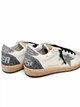 Женские кеды Golden Goose GGDB бело-серебристые из натуральной кожи с блестящей звездой и черными шнурками размер 41 - изображение 4