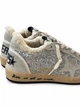 Зимние женские кеды Golden Goose светло-серые с серебристым блестящим декором из натуральной кожи и замши размер 37 - изображение 2