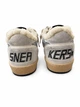 Зимние женские кеды Golden Goose светло-серые с серебристым блестящим декором из натуральной кожи и замши размер 37 - изображение 5