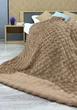 Покрывало из плюша (220×240см). Цвет светло-коричневый - изображение 3