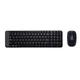 Комплект клавиатура + мышь Logitech MK220 беспроводной US раскладка Black (5099206029859) - изображение 1