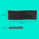 Комплект клавіатура + миша Logitech MK270 бездротовий USB 2.4 GHz US розкладка Black (5099206039148) - зображення 2
