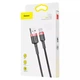 Кабель Baseus Cafule Type-C 3A (1m) gray/black - изображение 2