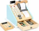 Drewniana kasa fiskalna dla dzieci EcoToys z terminalem, skanerem, banknotami, monetami i kartą (5905817013371) - obraz 6