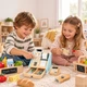 Drewniana kasa fiskalna dla dzieci EcoToys z terminalem, skanerem, banknotami, monetami i kartą (5905817013371) - obraz 10