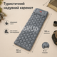 Надувний туристичний каремат сірий 185×60×6 см із вбудованим насосом і подушкою - зображення 3