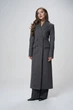 Жіноче приталене пальто кашемірове Демісезонне Графіт XS - зображення 1