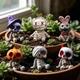 Набор фигурок из 6шт в стиле "Halloween" миниатюрные (33x25mm) универсальные многоразовые для украшения - изображение 5