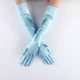 Довгі атласні рукавички honey fashion accessories s/m/l світло-блакитний (30к048) - зображення 2
