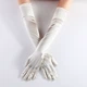 Довгі атласні рукавички honey fashion accessories s/m/l кремовий (30к048) - зображення 1