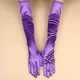 Довгі атласні рукавички honey fashion accessories s/m/l яскраво-фіолетовий (30к048) - зображення 2
