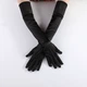 Довгі атласні рукавички honey fashion accessories s/m/l чорний (30к048) - зображення 2