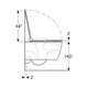 Подвесной унитаз Geberit Smyle Square 530x360 прямоугольный, с сиденьем, белый глянцевый (503.171.00.1) - изображение 5