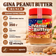 Арахісова паста Gina Peanut Butter Кранч 350 г хрустка горіхова з шматочками обсмаженого арахісу солодка для тостів бутербродів сніданків десертів випічки начинок смузі скляна банка - зображення 3