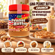 Арахісова паста Gina Peanut Butter Кранч 350 г хрустка горіхова з шматочками обсмаженого арахісу солодка для тостів бутербродів сніданків десертів випічки начинок смузі скляна банка - зображення 4