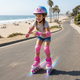 Детские раздвижные ролики с шлемом и защитой 3в1 SP-Sport Skates 7811 размер 34-38 Pink-Light Pink-Blue - изображение 9