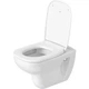 Подвесной унитаз Duravit D-Code Rimless 565x450 округлый, с сидением, белый (45700900A1) - изображение 4