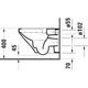 Подвесной унитаз DURAVIT DURASTYLE 540x370 прямоугольный, с сидением, белый (2551090000+006379000) - изображение 5