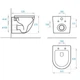 Подвесной унитаз KOLLER POOL Round Rimless 520x355 прямоугольный, с сидением, белый (RN-0520-RW) - изображение 2
