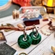 Серьги подвески Донат конго малахит прессованный - изображение 1