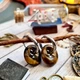 Серьги подвески Донат конго натуральный камень тигровый глаз - изображение 4