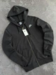 Кофта чоловіча Nike без фліса з капюшоном на блискавці сірий 6XL - зображення 3