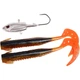 Силікон Fladen Big Single Tail 400 г головка + 2 тіла #Black/Gold/Orange (20-1240009) - зображення 1