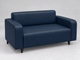 Диван офисный Tobi Sho Арне с подлокотниками 1380х700х740 мм, кожзам Midnight Blue/2227 - изображение 1