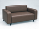 Диван офисный Tobi Sho Арне с подлокотниками 1380х700х740 мм, кожзам Bright Brown/2231 - изображение 1